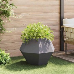 Jardinière 2 pcs Noir 75 x 75 x 60 cm Acier 554529554529