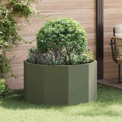 Jardinière Vert olive 90 x 90 x 50 cm Acier 554530554530