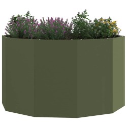 Jardinière Vert olive 90 x 90 x 50 cm Acier 554530554530