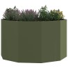 Jardinière Vert olive 90 x 90 x 50 cm Acier 554530554530