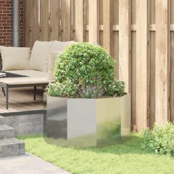 Jardinière Argent 90 x 90 x 50 cm Acier inoxydable 554532554532