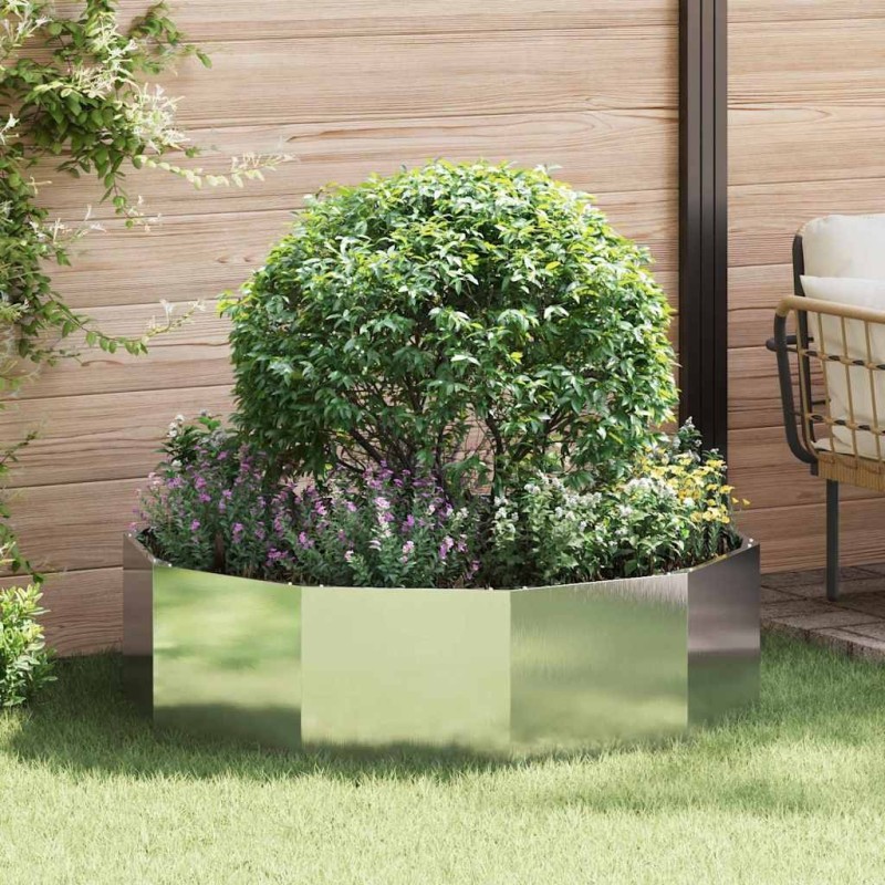 Jardinière Argent 120 x 120 x 35 cm Acier inoxydable 554535554535