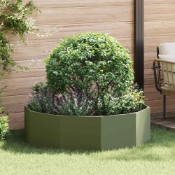 Jardinière Vert olive 120 x 120 x 35 cm Acier 554536554536