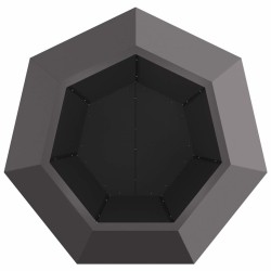 Jardinière Noir 75 x 75 x 60 cm Acier 554538554538