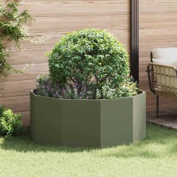 Jardinière Vert olive 120 x 120 x 50 cm Acier 554541554541