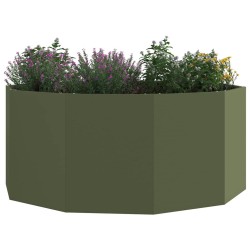 Jardinière Vert olive 120 x 120 x 50 cm Acier 554541554541