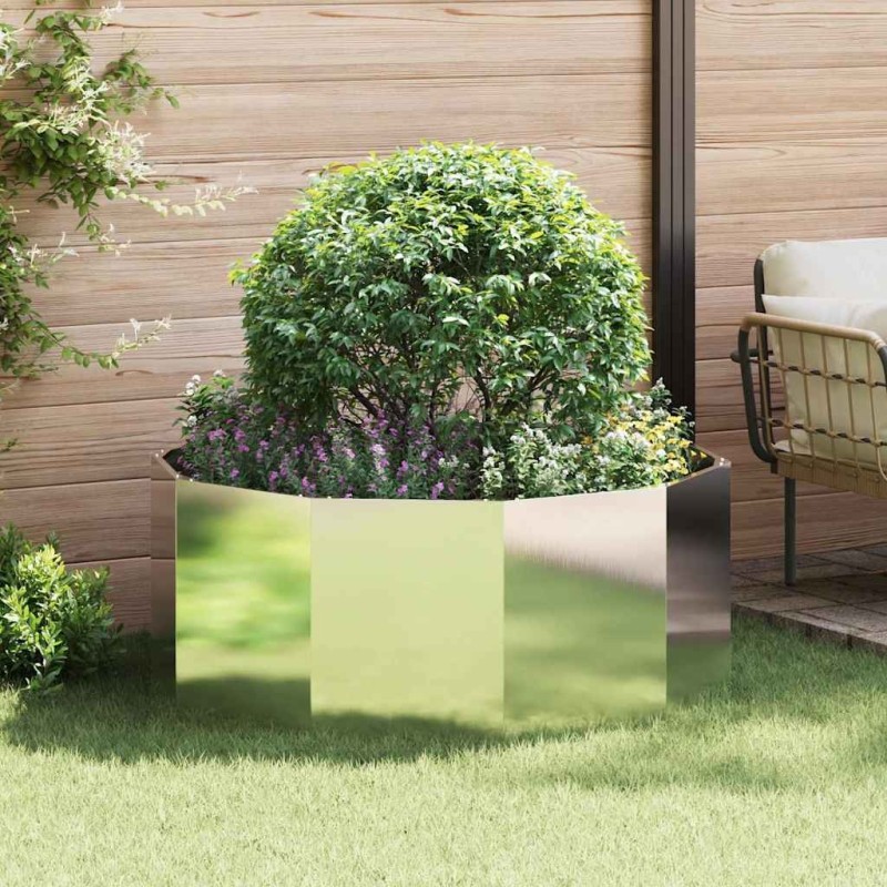 Jardinière Argent 120 x 120 x 50 cm Acier inoxydable 554542554542