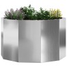 Jardinière Argent 60 x 60 x 35 cm Acier galvanisé 554543554543