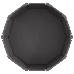 Jardinière Noir 90 x 90 x 50 cm Acier 554545554545