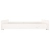  Tiroirs de lit 2 pcs blanc Bois de pin massif 
