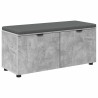 Banc d'entrée avec coussin Gris Béton 100 x 38 x 46 cm 554557554557