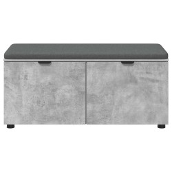 Banc d'entrée avec coussin Gris Béton 100 x 38 x 46 cm 554557554557