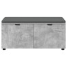 Banc d'entrée avec coussin Gris Béton 100 x 38 x 46 cm 554557554557