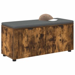 Banc d'entrée avec coussin Chêne Fumé 100 x 38 x 46 cm 554558554558