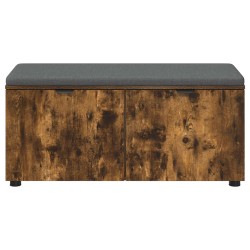 Banc d'entrée avec coussin Chêne Fumé 100 x 38 x 46 cm 554558554558