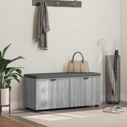Banc d'entrée avec coussin Gris Sonoma 100 x 38 x 46 cm 554559554559