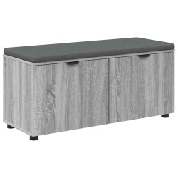 Banc d'entrée avec coussin Gris Sonoma 100 x 38 x 46 cm 554559554559