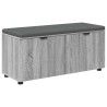 Banc d'entrée avec coussin Gris Sonoma 100 x 38 x 46 cm 554559554559