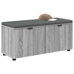 Banc d'entrée avec coussin Gris Sonoma 100 x 38 x 46 cm 554559554559