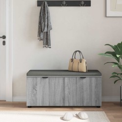 Banc d'entrée avec coussin Gris Sonoma 100 x 38 x 46 cm 554559554559