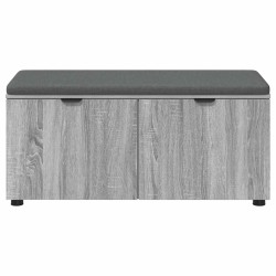 Banc d'entrée avec coussin Gris Sonoma 100 x 38 x 46 cm 554559554559