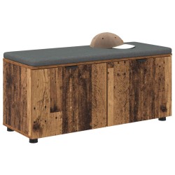 Banc d'entrée avec coussin Bois ancien 100 x 38 x 46 cm 554560554560