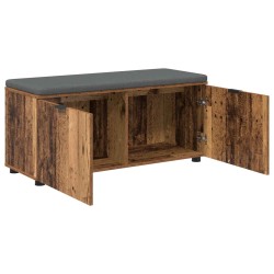 Banc d'entrée avec coussin Bois ancien 100 x 38 x 46 cm 554560554560