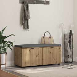 Banc d'entrée avec coussin Chêne Artisanal 100 x 38 x 46 cm 554561554561