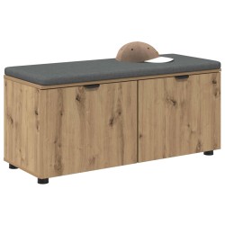 Banc d'entrée avec coussin Chêne Artisanal 100 x 38 x 46 cm 554561554561