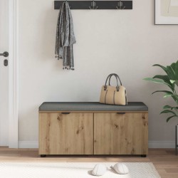 Banc d'entrée avec coussin Chêne Artisanal 100 x 38 x 46 cm 554561554561
