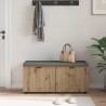 Banc d'entrée avec coussin Chêne Artisanal 100 x 38 x 46 cm 554561554561