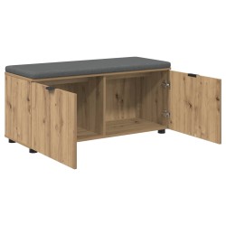 Banc d'entrée avec coussin Chêne Artisanal 100 x 38 x 46 cm 554561554561