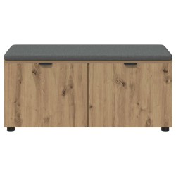 Banc d'entrée avec coussin Chêne Artisanal 100 x 38 x 46 cm 554561554561