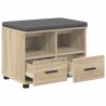 Banc d'entrée avec coussin Chêne Sonoma 60 x 38 x 46 cm 554563554563