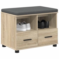 Banc d'entrée avec coussin Chêne Sonoma 60 x 38 x 46 cm 554563554563