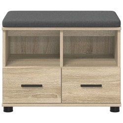 Banc d'entrée avec coussin Chêne Sonoma 60 x 38 x 46 cm 554563554563