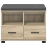 Banc d'entrée avec coussin Chêne Sonoma 60 x 38 x 46 cm 554563554563