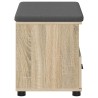 Banc d'entrée avec coussin Chêne Sonoma 60 x 38 x 46 cm 554563554563