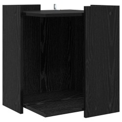 Enceinte pour bac à litière pour chat Chêne noir 554564554564