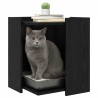 Enceinte pour bac à litière pour chat Chêne noir 554564554564