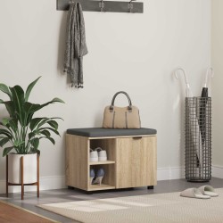Banc d'entrée avec coussin Chêne Sonoma 60 x 38 x 46 cm 554565554565