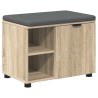Banc d'entrée avec coussin Chêne Sonoma 60 x 38 x 46 cm 554565554565