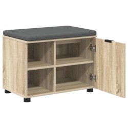 Banc d'entrée avec coussin Chêne Sonoma 60 x 38 x 46 cm 554565554565