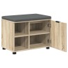 Banc d'entrée avec coussin Chêne Sonoma 60 x 38 x 46 cm 554565554565
