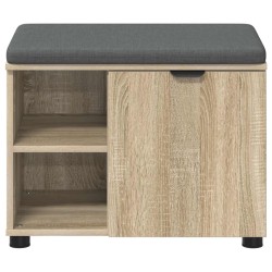 Banc d'entrée avec coussin Chêne Sonoma 60 x 38 x 46 cm 554565554565