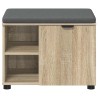 Banc d'entrée avec coussin Chêne Sonoma 60 x 38 x 46 cm 554565554565