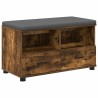 Banc d'entrée avec coussin Chêne Fumé 80 x 38 x 46 cm 554566554566