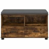 Banc d'entrée avec coussin Chêne Fumé 80 x 38 x 46 cm 554566554566