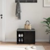 Banc d'entrée avec coussin Chêne Noir 60 x 38 x 46 cm 554578554578