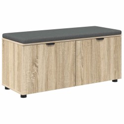 Banc d'entrée avec coussin Chêne Sonoma 100 x 38 x 46 cm 554579554579